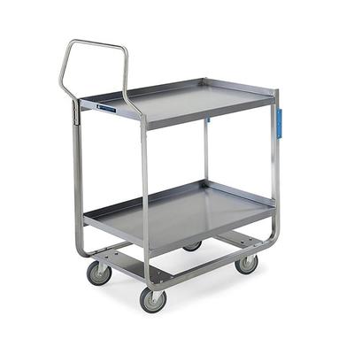 Lakeside 4959 3 Level Stainless Utility Cart w/ 1000 lb Capacity, Raised Ledges, Silver