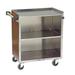 Lakeside 622 30 3/4"L Metal Bus Cart w/ (3) Levels, Shelves, Stainless, Silver