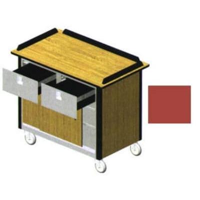 Lakeside 690-40 RED Food Cart w/ Drawers, 44 1/2