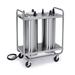 Lakeside 8208 35 1/2" Heated Mobile Dish Dispenser w/ (2) Columns - Stainless, 120v, Silver