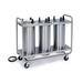 Lakeside 8300 52 1/2" Heated Mobile Dish Dispenser w/ (3) Columns - Stainless, 120v, Silver