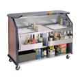 Lakeside 886 63 1/2" Portable Bar w/ (2) 40 lb Ice Bin, Speed Rail, Red Maple, Two Insulated Ice Bins