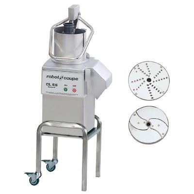 Robot Coupe CL55PUSHERW/STAND Pusher-D Commercial Food Processor w/ Automatic Feed Head, Base & Stand, Stainless Steel