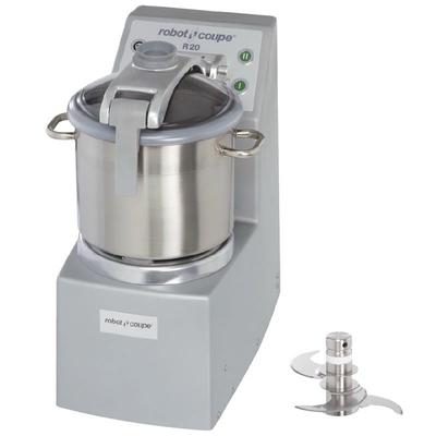 Robot Coupe R20 Vertical Cutter Commercial Mixer w/ 20 qt Stainless Bowl & 2 Speeds, Stainless Steel