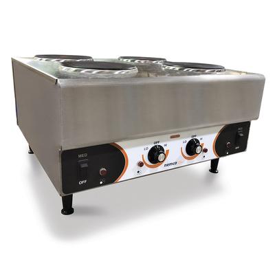 Nemco 6311-4-240 24" Electric Hotplate w/ 4 Burners & Thermostatic Controls, 240v/1ph, Stainless Steel