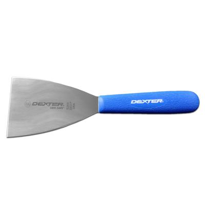 Dexter Russell S293H-PCP SANI-SAFE 3" Griddle Scraper w/ Polypropylene Blue Handle, Stainless Steel, Cool Blue Handle