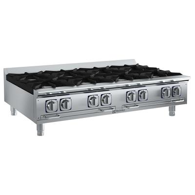 Electrolux Professional 169104 48" Gas Hotplate w/ (8) Burners & Manual Controls, Stainless Steel, Gas Type: Convertible
