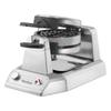 Waring WW200 Double Classic Belgian Commercial Waffle Maker w/ Cast Aluminum Grids, 1400W, Makes 1" Waffles, 7" Grids, 120 V