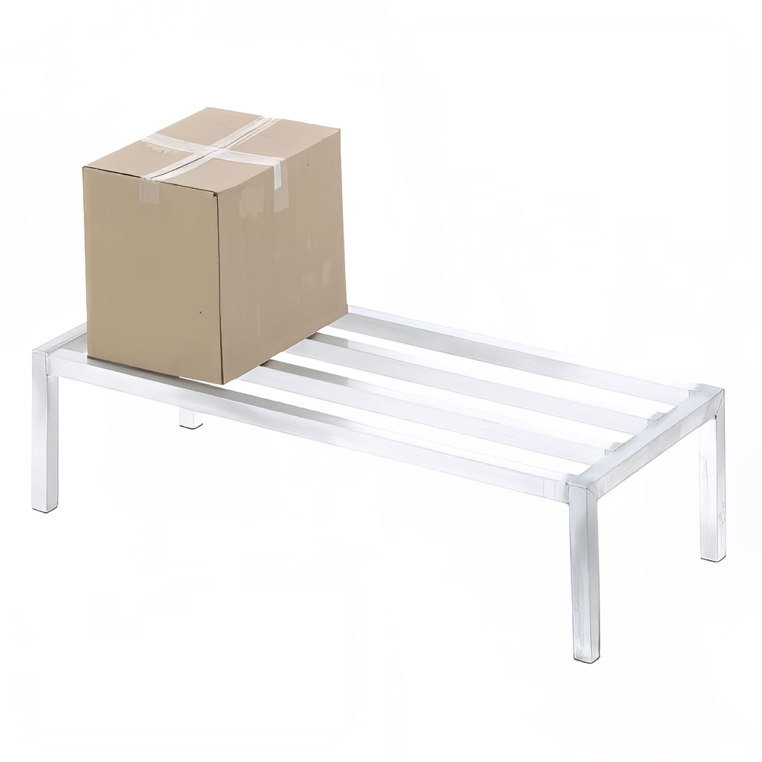Channel ADE2460 60" Stationary Dunnage Rack w/ 2000 lb Capacity, Aluminum, 60" W x 24" D x 12" H, Silver