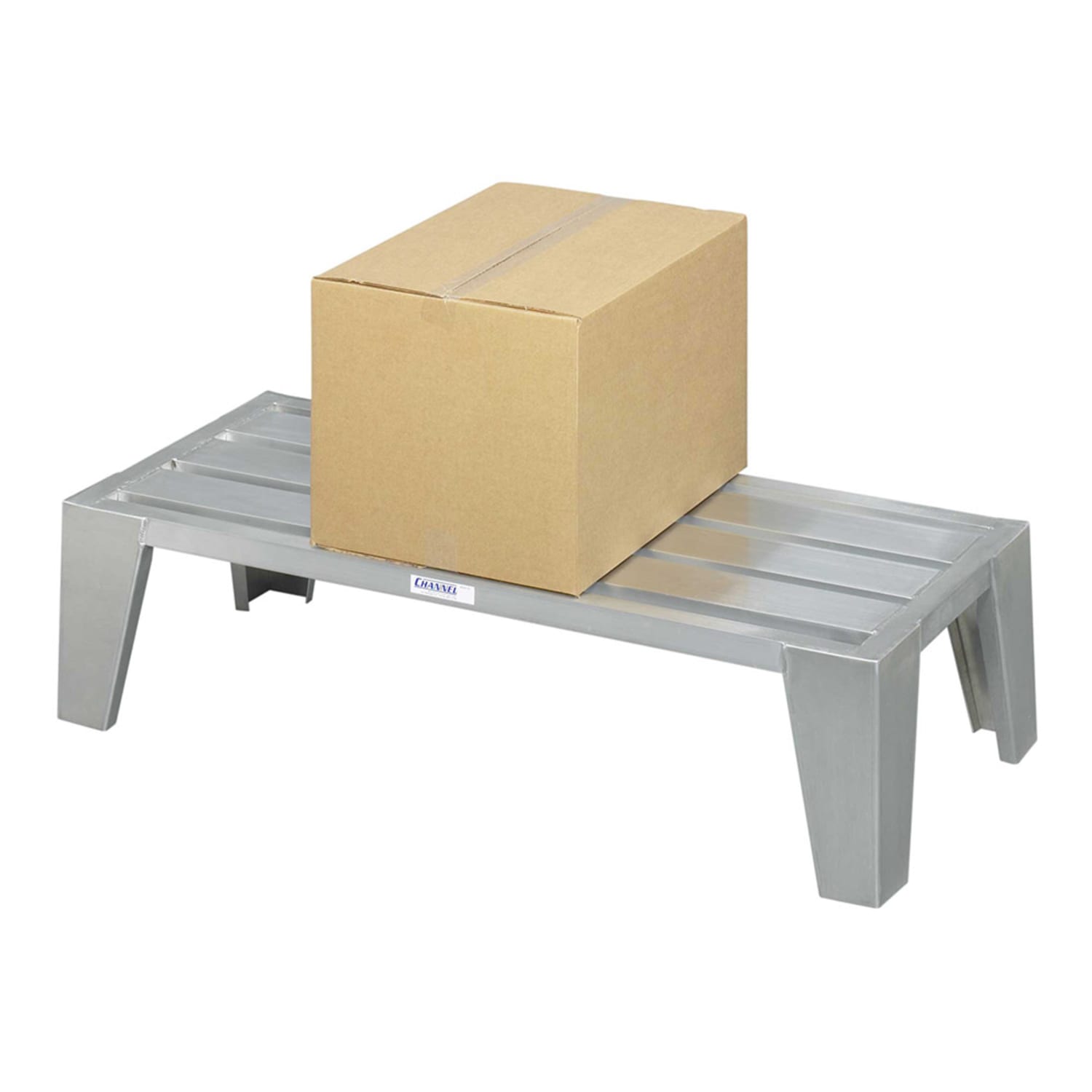 Channel EXD2448 48" Stationary Dunnage Rack w/ 3000 lb Capacity, Aluminum, 48" x 24", Silver