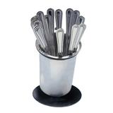 Cal-Mil 1226-39-SOLID 6" Solid Cutlery Holder w/ Iron Silver Base, 6"W x 6"D x 6"H, Black