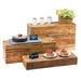 Cal-Mil 166-3-99 Madera Rectangular Display Riser Tray - 20 1/2"L x 7"W x 3 1/4"H, Reclaimed Wood, Brown