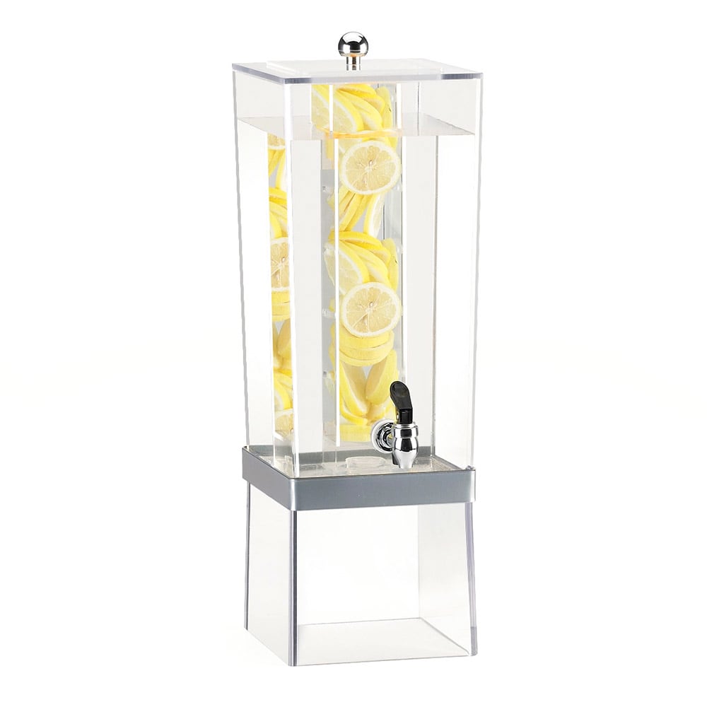 Cal-Mil 2016INF-74 3 gal Beverage Dispenser w/ Infuser - Plastic Container, Clear/Silver Base, 3 Gallon