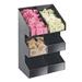 Cal-Mil 2054 3 Tier Classic Condiment Packet Display - Clear, Black, 3 Tiers, Black ABS