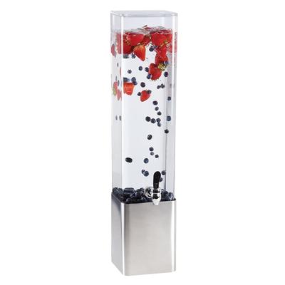 Cal-Mil 22075-2-55 2 gal Beverage Dispenser - Plastic Container, Stainless Steel Base, 2 Gallon Capacity, 8-1/4" W x 6" x 26-3/4", Silver