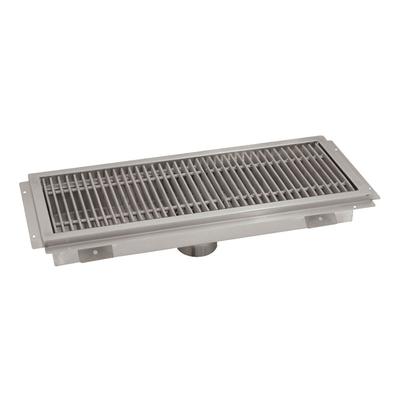 Advance Tabco FTG-1230 Floor Trough - Removable Strainer Basket, 12" x 30" x 4", 14 ga 304 Stainless, Stainless Steel