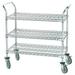 Advance Tabco WUC-2442R 3 Level Chrome Plated Utility Cart w/ 800 lb Capacity, Flat Ledges, Silver