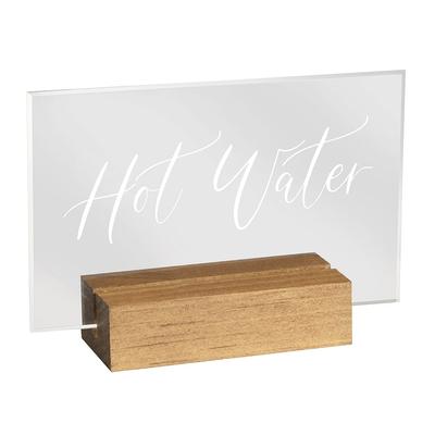 Cal-Mil 22336-3-99 Hot Water Tabletop Sign - 3 1/2