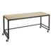 Cal-Mil 22340-72-71 Merchandising Table w/ Maple Top & Metal Frame - 72"W x 24"D x 34"H