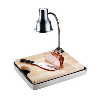 Cal-Mil 3037-55 1 Bulb Carving Station w/ Maple Cutting Board - 20