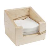 Cal-Mil 3309-71 6 1/4" Square Napkin for 5" Napkin - 5 1/2"H, Maple Wood, Brown