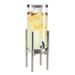 Cal-Mil 3565-3-55 3 gal Beverage Dispenser w/ Ice Tube - Plastic Container, Stainless Base, Silver