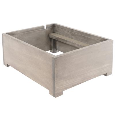 Cal-Mil 3633-110 Countertop Commercial Induction Cooktop w/ 1 Burner - Gray Washed Pine Wood/Glass Top, 110v/1ph, 12-3/4"W X 16"D X 7-1/4"H, Rectangular