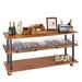 Cal-Mil 3698-4-84SHELF Top Shelf for Sierra U-Build Cart - 48"L x 8"W x 9"H, Wood/Bronze, Brown