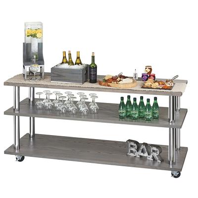 Cal-Mil 3698-6-83 Ashwood Beverage Serving Cart w/ (3) Shelves - 72