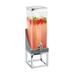 Cal-Mil 3804-3-83 3 gal Beverage Dispenser w/ Ice Tube - Plastic Container, Gray Oak/Silver Base