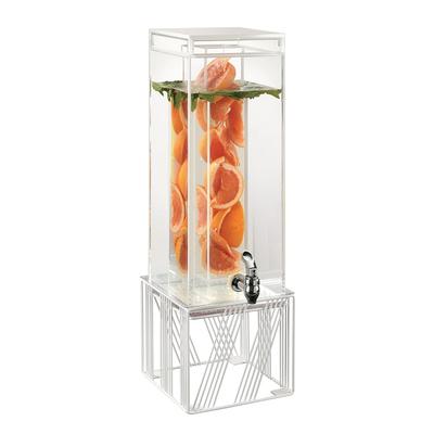 Cal-Mil 4102-3INF-15 3 gal Beverage Dispenser w/ Infusion Chamber - Plastic Container, White Wire Base