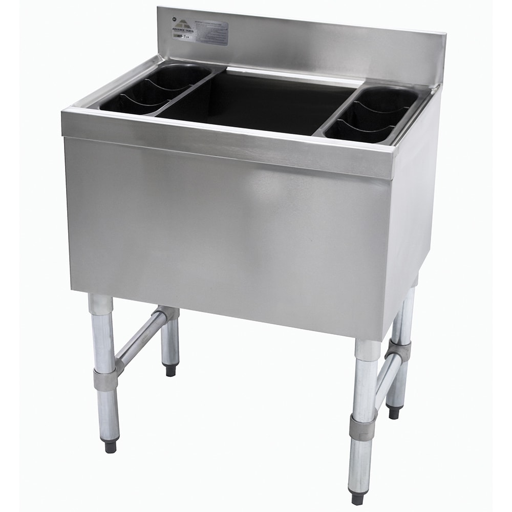Advance Tabco SLI-16-30 30" Underbar Basics Cocktail Station w/ 127 lb Ice Bin, Stainless Steel