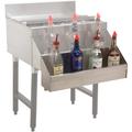 Advance Tabco SR-18H 18" Single Tier Add-On Bottle Rack w/ Keyhole, Stainless, Stainless Steel