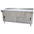 Advance Tabco STU-3-DR 47 1/8" Stationary Serving Counter w/ Cabinet & Stainless Top, Stainless Steel, 2-Door Storage, Silver