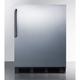 Summit CT663BKCSSADA 5.1 cu ft Undercounter Refrigerator & Freezer w/ (1) Solid Door - Stainless Steel, 115v, Silver