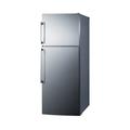 Summit FF1512SSIM 9.67 cu ft Compact Refrigerator & Freezer w/ Ice Maker - Stainless, 115v, Silver