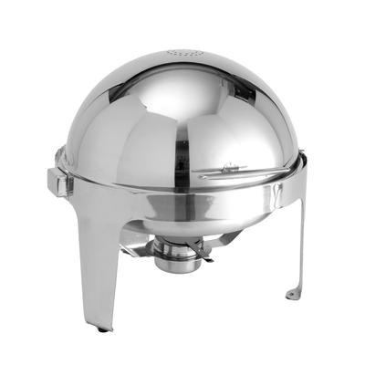 American Metalcraft ADAGIORD18 Round Chafer w/ Roll-Top Lid & Chafing Fuel Heat, 7 Quart, Stainless, Stainless Steel