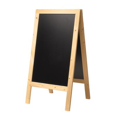 American Metalcraft SBSB135 Sandwich Board w/ Wood Frame - 28 1/8"L x 2 3/8"W x 54 3/4"H, Natural, A Frame Style, Natural Finish, Brown