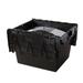 American Metalcraft SCBL Chafer Storage Crate w/ Hinged Lid - 27"W x 22 3/4"D x 18 1/8"H, Black, Stackable, Collapsible