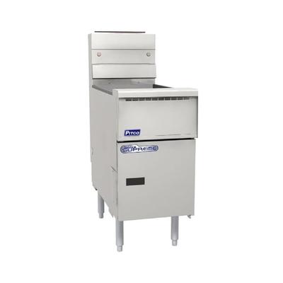 Pitco SSH55R-1FD Commercial Gas Fryer - (1) 50 lb Vat, Floor Model, NG, Stainless Steel, Gas Type: NG