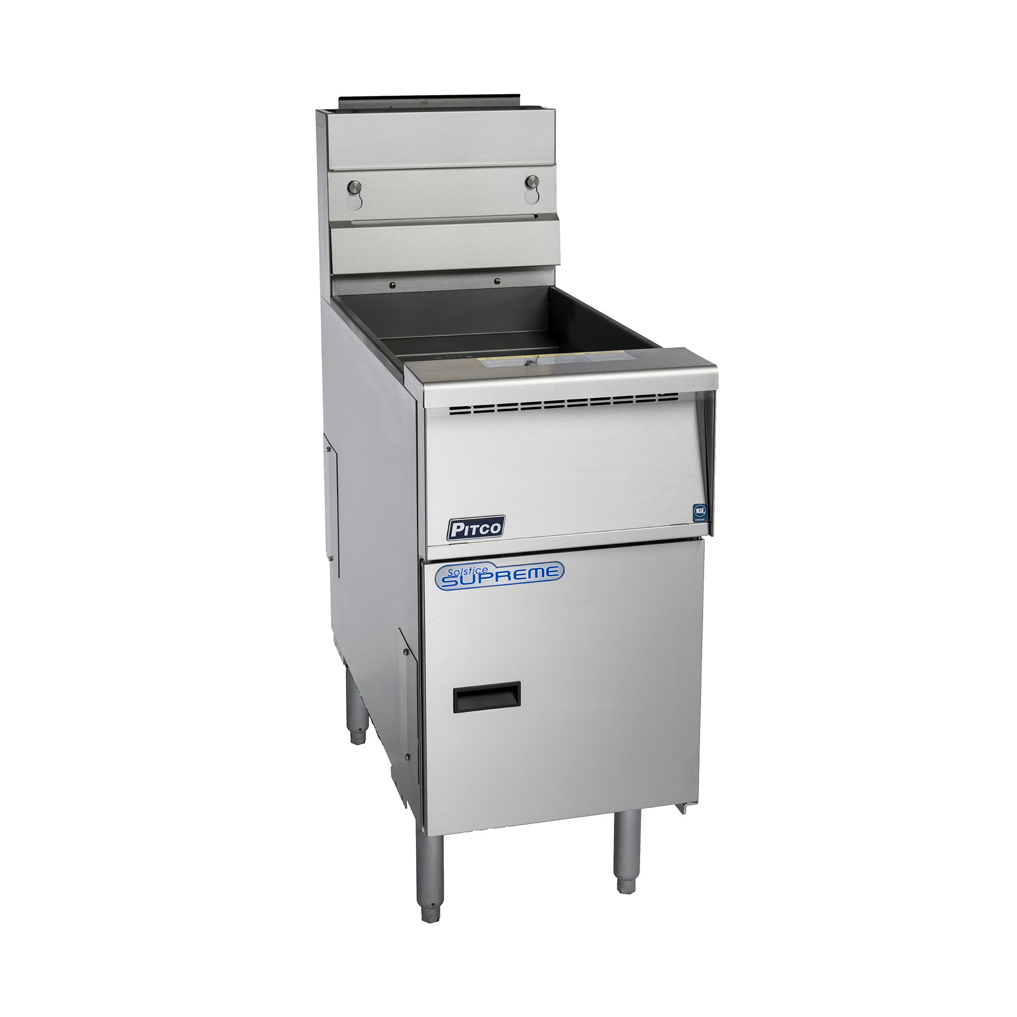 Pitco SSH60W-4FD LP Commercial Gas Fryer - (4) 60 lb Vats, Floor Model, LP, Stainless Steel, Gas Type: LP