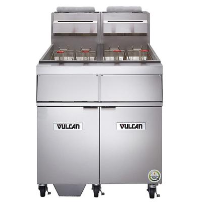 Vulcan 2GR85MF LP Commercial Gas Fryer - (2) 90 lb Vats, Floor Model, Liquid Propane, Stainless Steel, Gas Type: LP