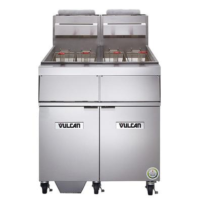 Vulcan 3GR65MF LP Commercial Gas Fryer - (3) 70 lb Vats, Floor Model, Liquid Propane, Millivolt Controls, Stainless Steel, Gas Type: LP