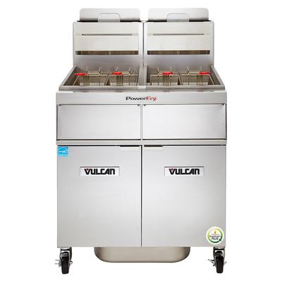 Vulcan 3TR85DF LP Commercial Gas Fryer - (3) 90 lb Vats, Floor Model, Liquid Propane, Digital Controls, KleenScreen Filtration, Stainless Steel, Gas Type: LP