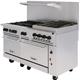 Vulcan 60SS-6B24CBP 60" 6 Burner Commercial Gas Range w/ Charbroiler & (2) Standard Ovens, Liquid Propane, 24" Charbroiler, 2 Standard Ovens, Stainless Steel