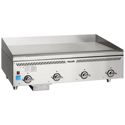 Vulcan VCCG48-IR NG 48" Gas Commercial Griddle w/ Thermostatic Controls - 1" Chrome Plate, Natural Gas, Stainless Steel, Gas Type: NG