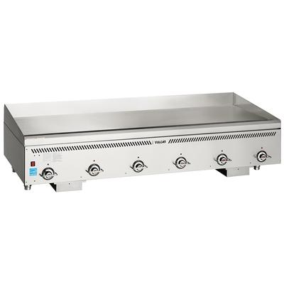 Vulcan VCCG72-AR LP 72" Gas Commercial Griddle w/ Thermostatic Controls - 1" Chrome Plate, Liquid Propane, Stainless Steel, LP Gas, Gas Type: LP