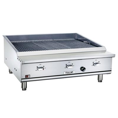 Vulcan VTEC36 LP 36 1/2" Countertop Charbroiler w/ Conversion Burner, Liquid Propane, Stainless Steel, Gas Type: LP