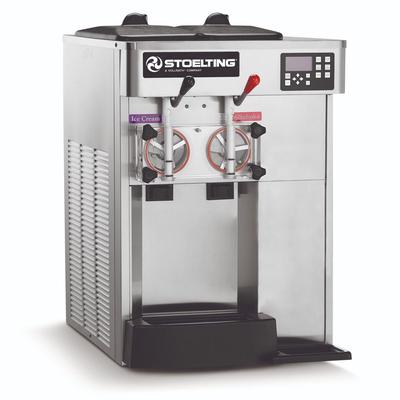 Stoelting F144-38I2 Combo Soft Serve Shake Freezer, 2 Flavors w/ 2 Valve, Air Cool, 208 240/1v, Silver