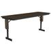 Correll SPA2460PX 01 24 x 60" Panel Leg Seminar and Training Table, Adjust to 32" H, Walnut/Black